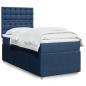 Preview: ARDEBO.de - Boxspringbett mit Matratze Blau 90x200 cm Stoff