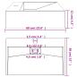Preview: Waschbecken 60x38x11 cm Mineralguss/Marmorguss Mattschwarz