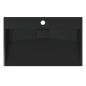 Preview: Waschbecken 60x38x11 cm Mineralguss/Marmorguss Mattschwarz