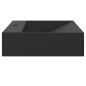 Preview: Waschbecken 60x38x11 cm Mineralguss/Marmorguss Mattschwarz