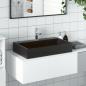 Preview: Waschbecken 60x38x11 cm Mineralguss/Marmorguss Mattschwarz