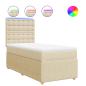 Preview: Boxspringbett mit Matratze Creme 100x200 cm Stoff
