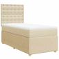 Preview: Boxspringbett mit Matratze Creme 100x200 cm Stoff