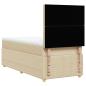 Preview: Boxspringbett mit Matratze Creme 100x200 cm Stoff