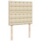 Preview: Boxspringbett mit Matratze Creme 100x200 cm Stoff