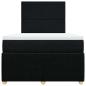 Preview: Boxspringbett mit Matratze Schwarz 120x190 cm Stoff