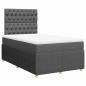 Preview: Boxspringbett mit Matratze Dunkelgrau 120x190 cm Stoff