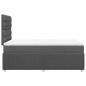 Preview: Boxspringbett mit Matratze Dunkelgrau 120x190 cm Stoff