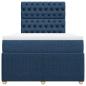 Preview: Boxspringbett mit Matratze Blau 120x190 cm Stoff