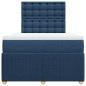Preview: Boxspringbett mit Matratze Blau 120x190 cm Stoff