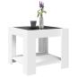 Preview: LED-Couchtisch Weiß 53x53x45 cm Holzwerkstoff