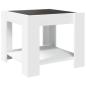 Preview: LED-Couchtisch Weiß 53x53x45 cm Holzwerkstoff