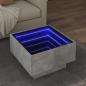 Preview: ARDEBO.de - LED-Couchtisch Betongrau 50x50x30 cm Holzwerkstoff