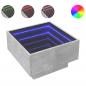 Preview: LED-Couchtisch Betongrau 50x50x30 cm Holzwerkstoff