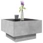 Preview: LED-Couchtisch Betongrau 50x50x30 cm Holzwerkstoff
