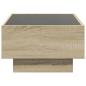 Preview: LED-Couchtisch Sonoma Eiche 70x50x30 cm Holzwerkstoff