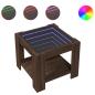 Preview: LED-Couchtisch Braun Eichen-Optik 53x53x45 cm Holzwerkstoff
