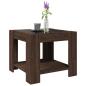 Preview: LED-Couchtisch Braun Eichen-Optik 53x53x45 cm Holzwerkstoff