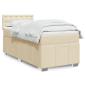 Preview: ARDEBO.de - Boxspringbett mit Matratze Creme 80x200 cm Stoff