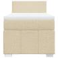 Preview: ARDEBO.de - Boxspringbett mit Matratze Creme 90x190 cm Stoff