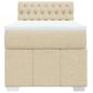 Preview: ARDEBO.de - Boxspringbett mit Matratze Creme 90x190 cm Stoff