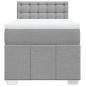 Preview: Boxspringbett mit Matratze Hellgrau 90x190 cm Stoff