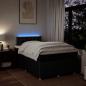 Preview: Boxspringbett mit Matratze Schwarz 120x190 cm Stoff