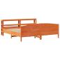 Preview: Massivholzbett ohne Matratze Wachsbraun 200x200 Kiefernholz