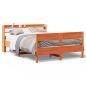 Preview: Massivholzbett ohne Matratze Wachsbraun 120x200 cm Kiefernholz