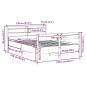 Preview: Massivholzbett ohne Matratze Wachsbraun 120x200 cm Kiefernholz