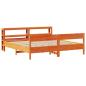 Preview: Massivholzbett ohne Matratze Wachsbraun 180x200 Kiefernholz