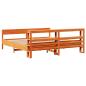 Preview: Massivholzbett ohne Matratze Wachsbraun 180x200 Kiefernholz