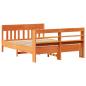 Preview: Massivholzbett ohne Matratze Wachsbraun 120x190 cm Kiefernholz