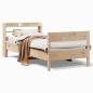 Preview: Massivholzbett ohne Matratze 75x190 cm Kiefernholz