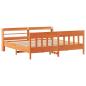 Preview: Massivholzbett ohne Matratze Wachsbraun 180x200 Kiefernholz