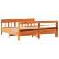 Preview: Massivholzbett ohne Matratze Wachsbraun 180x200 Kiefernholz