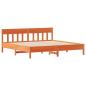 Preview: Massivholzbett ohne Matratze Wachsbraun 180x200 Kiefernholz