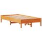 Preview: Massivholzbett ohne Matratze Wachsbraun 90x190 cm Kiefernholz