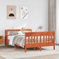 Preview: ARDEBO.de - Massivholzbett ohne Matratze Wachsbraun 160x200 Kiefernholz