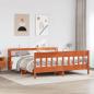 Preview: ARDEBO.de - Massivholzbett ohne Matratze Wachsbraun 180x200 Kiefernholz