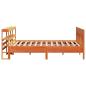 Preview: Massivholzbett ohne Matratze Wachsbraun 180x200 Kiefernholz