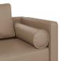 Preview: Chaiselongue mit Kissen Cappuccino Kunstleder