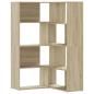 Preview: Eck-Bücherregal 4 Etagen Sonoma Eiche 85x85x140cm Holzwerkstoff