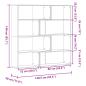 Preview: Eck-Bücherregal 4 Etagen Sonoma Eiche 85x85x140cm Holzwerkstoff