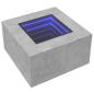 Preview: LED-Couchtisch Betongrau 60x60x40 cm Holzwerkstoff