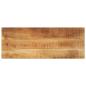Preview: ARDEBO.de - Tischplatte 90x20x2,5 cm Rechteckig Raues Massivholz Mango