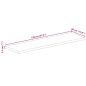 Preview: Tischplatte 120x30x2,5 cm Rechteckig Raues Massivholz Mango