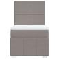 Preview: Boxspringbett mit Matratze Taupe 100x200 cm Stoff