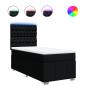 Preview: Boxspringbett mit Matratze Schwarz 100x200 cm Stoff