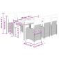 Preview: 7-tlg. Garten-Bistro-Set mit Kissen Braun Poly Rattan